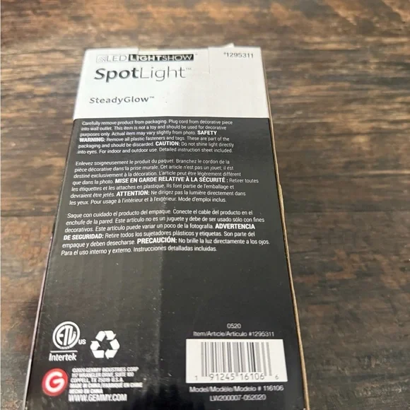 LED Light Show Christmas Spotlight with SteadyGlow in White - Picture 4 of 4